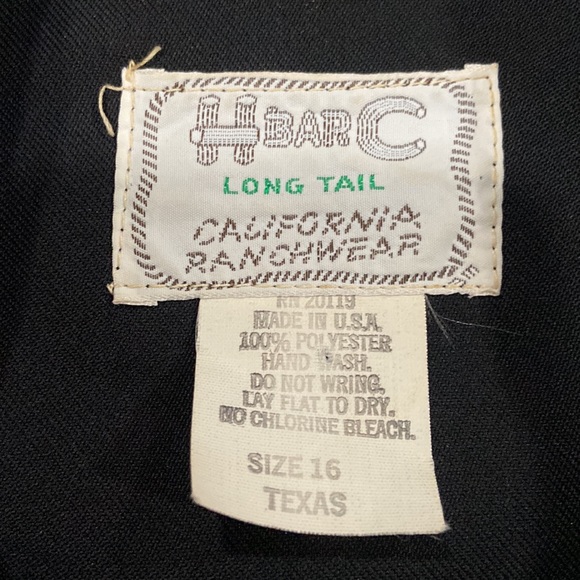 H Bar C California Ranchwear Long Tail Cowboy Shirt Vintage.Sz 16 - Picture 5 of 11